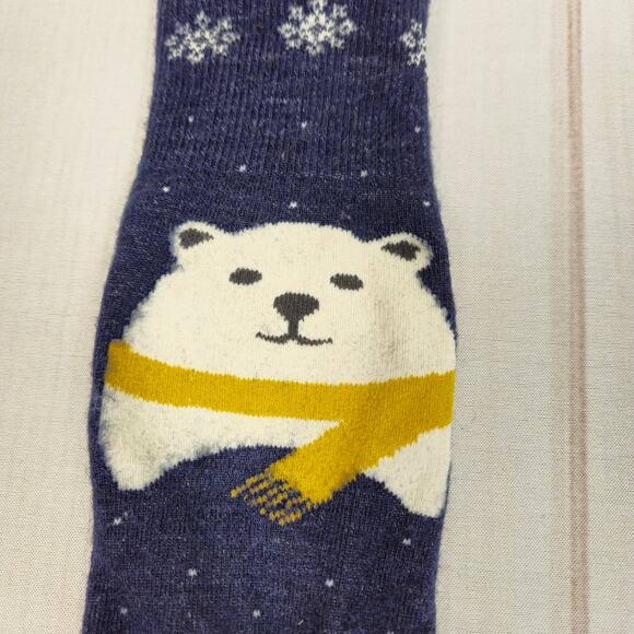 Darn Tough Kids Polar Bear Over-the-Calf Midweight Ski & Snowboard Sock Small - Picture 4 of 7
